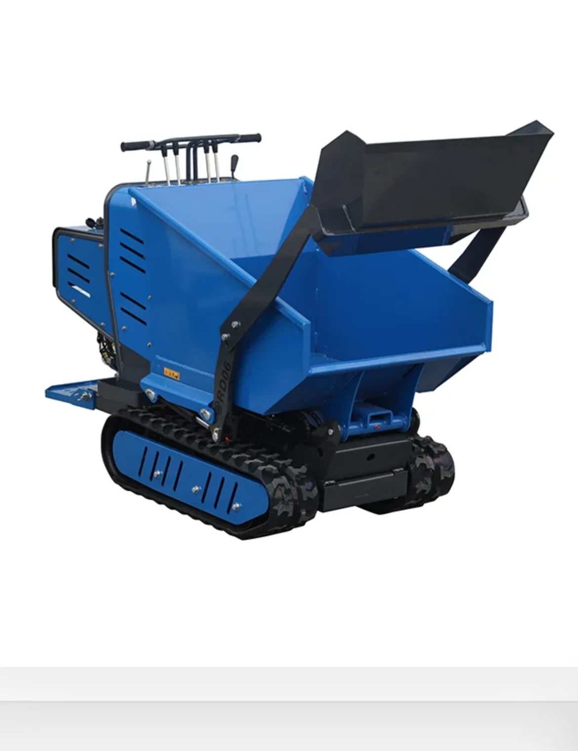 Minivolquete compacto azul con caja basculante